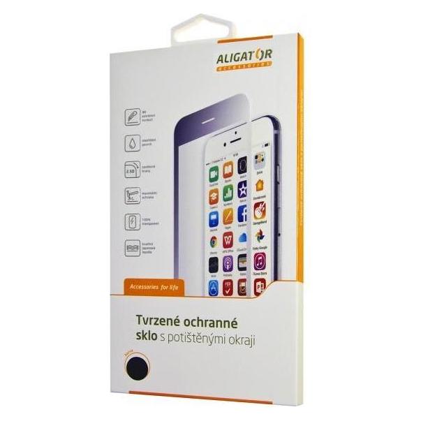 Aligator Ochranné tvrzené sklo PRINT Äerná, Samsung S10e, celoplošné lepení (1 Stk., Samsung Galaxy S10e) (GLP0058)