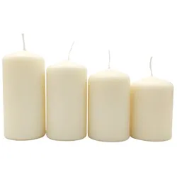 Adventskerzen champagner Stumpenkerzen Weihnachtskerze Stufenkerzen Stumpe Kerze Champagner