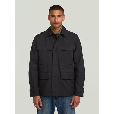 Outdoorjacke G-STAR "Clean Field Jacke", Herren, Gr. M, dk schwarz, Obermaterial: 100% Baumwolle, Jacken Outdoorjacke