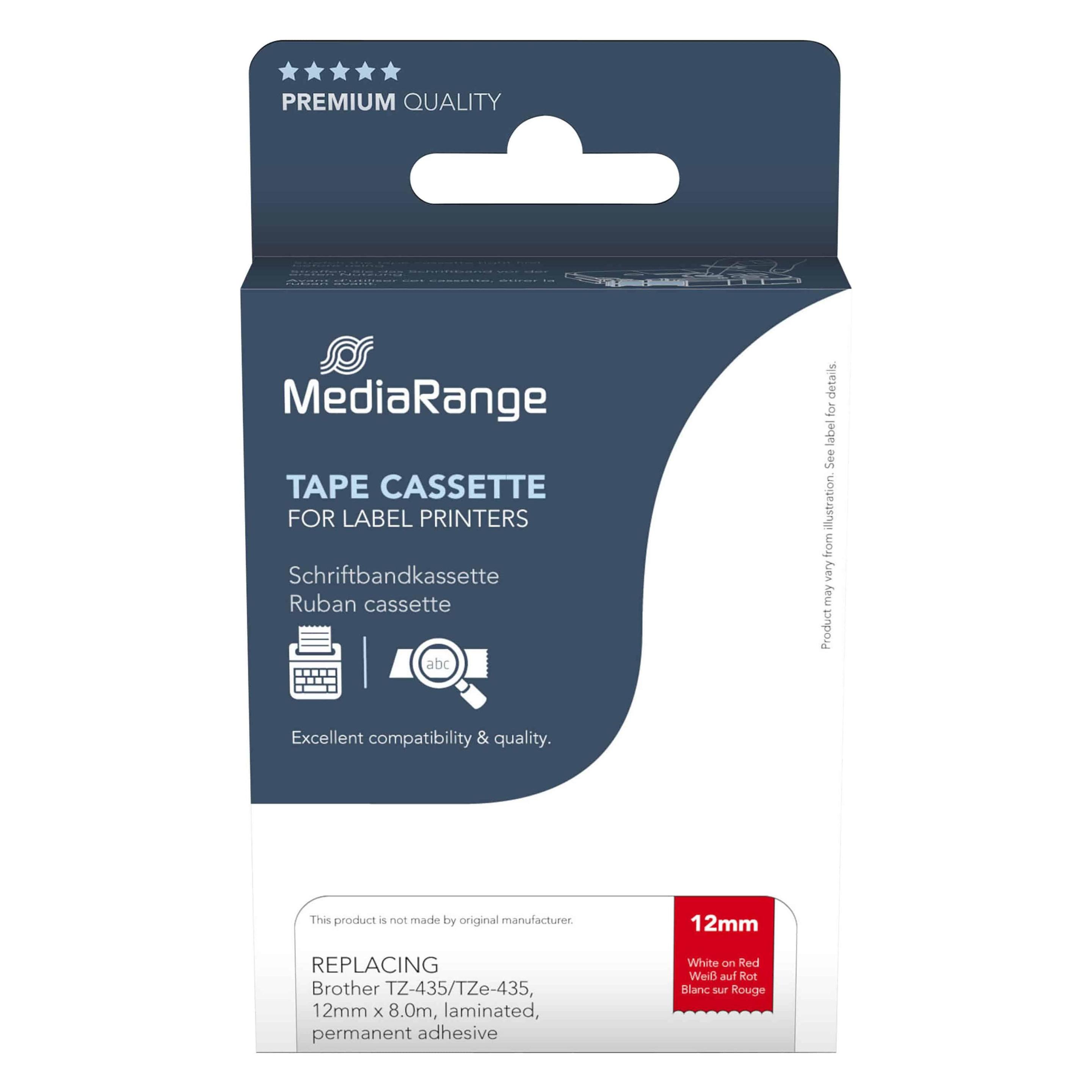 MediaRange MRBTZ435 (1.20 cm, Weiss, Rot) (MRBTZ435)