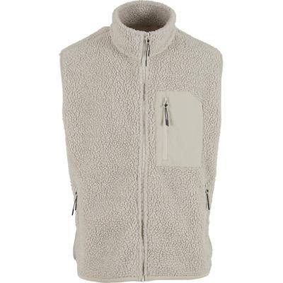 Steppweste ANOTHER COTTON LAB "Another Cotton Lab Sherpa Vest", Herren, Gr. M, beige (weiß), 100% Polyester, Westen Steppweste