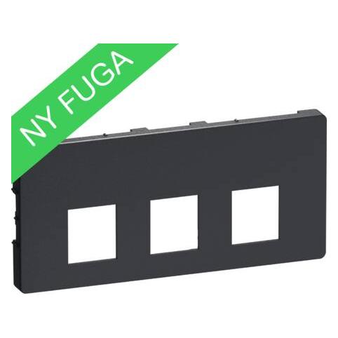 LK Afdaekning for FUGA 3x Keystone 2 modul dataudtag, leveres uden konnektor, farve: kok (AAK508D8694)