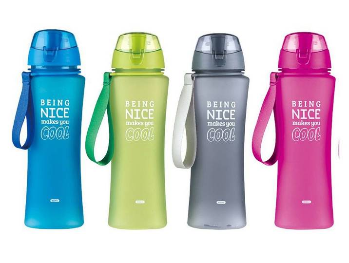 EDCO Trinkflasche 24x Trinkflasche Kunststoff 650ml Wasser Sport Saft Soft Getränke Gym