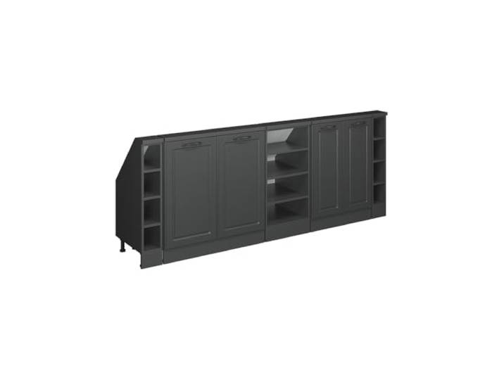 Vicco Keukenkast voor schuine wand R-Line , Antraciet landhuis, 210 cm