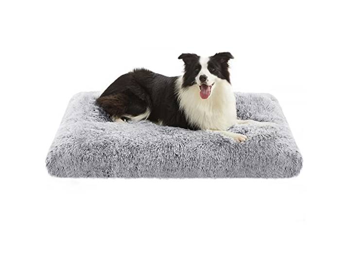 Feandrea Hondenbed, lang pluche, zachte bekleding, wasbaar
