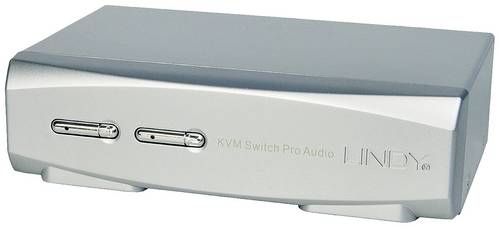 Lindy 39304 Tastatur/Video/Maus (KVM)-Switch Silber Signalsteuerung KVM KVM Switches