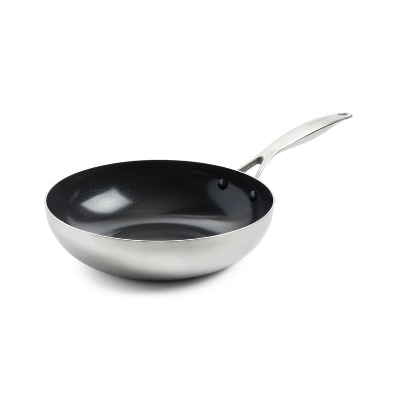 GreenPan Geneva Wok 28cm Grijs