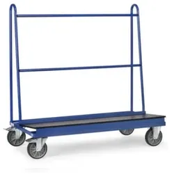 Fetra Plattenwagen, Tragl. 500kg, Ladefl. LxB 1500x400mm, Anlegerahmen, RAL5007