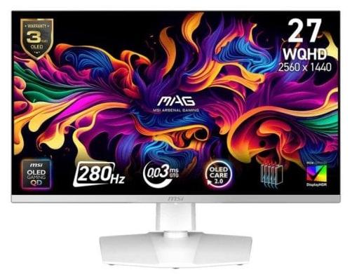 MSI MAG/272QPW X28/26,5"/QD-OLED/QHD/280Hz/0,03ms/Bílá/3R
