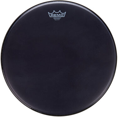 Remo "16" Ambassador Black Suede"