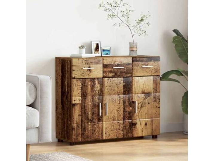 Sideboard FLORIN 88,5 x 30,5 x 73 cm aus Altholz Holzwerkstoff Moderne Optik, praktische Stauraumlösung, pflegeleichte Oberfläche, vielseitig einsetzbar