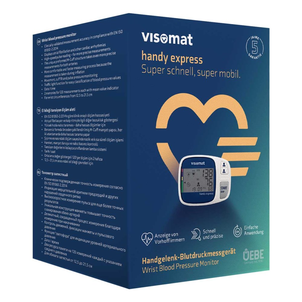Uebe Medical GmbH Visomat handy express Handgelenk-Blutdruckmessgerät 13975602