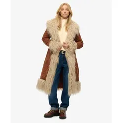 Superdry für Damen. W5012136A Afghanisches braunes Fell (L), Lässig, Polyester