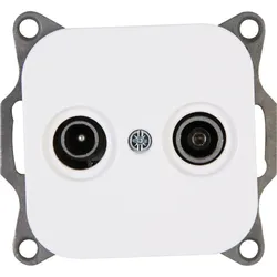Kopp 117602007 DONAU - Antennensteckdose TV/RF, Farbe: arktisweiß