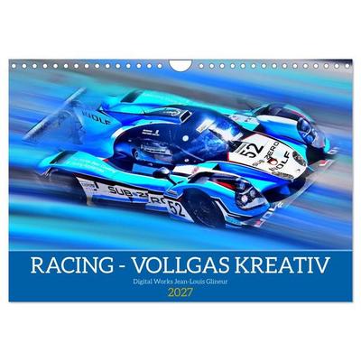 Racing - Vollgas kreativ (Wandkalender 2027 DIN A4 quer), CALVENDO Monatskalender