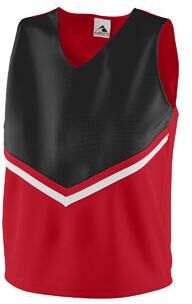 Augusta Sportswear 9110 Athletic Women's Pride Shell T-Shirt in Red/Black/White size Large   Polyester
