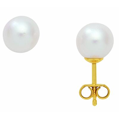 Paar Ohrstecker ADELIA´S "Perlen Ohrstecker Ohrringe 333 Gold ( 8K )", gold, Ohrringe, Damen, Damen, Gold, Goldohrringe Perle