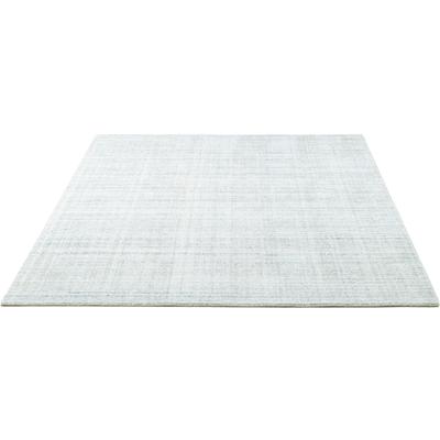 Teppich SANSIBAR "Tinnum Uni meliert", silber, B:40cm H:13mm L:60cm, Viskose, Teppiche, Teppich, meliert, 60% Wolle, handgearbeitet in aufwendiger Handloom-Technik