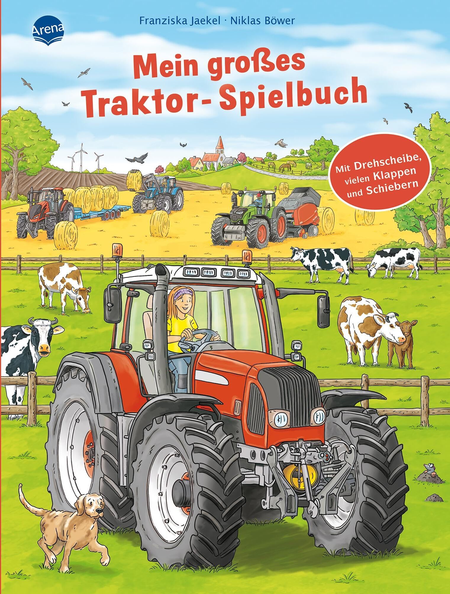 Franziska Jaekel - Mein großes Traktor-Spielbuch. Mit Drehscheibe, vielen Klappen und Schiebern: Pappbilderbuch mit Drehscheibe, vielen Klappen und Schiebern ab 2 Jahren (Mein großes Spielbuch) - Preis vom 13.10.2026 11:25:28 h