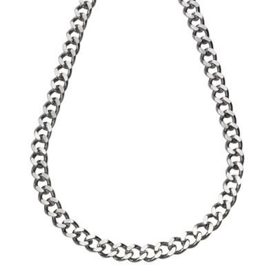 Collierkettchen VIVANCE "Edelstahl Panzer mit 10mm Breite", weiß, Halsketten, Damen, 50cm, Edelstahl, L: 50 B: 10mm, glänzend, matt, B:10mm