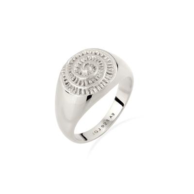 Siegelring KUZZOI "Ring Siegelring Vintage 925 Sterling Silber" Gr. 66, silber, Fingerringe, Herren, 66, Silber 925 (Sterlingsilber), Siegelring