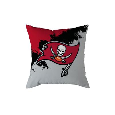 Dekokissen GREAT BRANDING "Great Branding Kissen Tampa Bay Buccaneers "Brush" 50x50cm", Gr. 1 Stk., rot (mehrfarbig), 100% Polyester, Dekokissen_Sitzkissen_Kissenhüllen