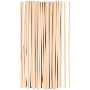Creativ-Company Holzstäbchen 576518, Rundstäbe, natur, 30cm Länge, Ø 6mm, 50 Stück