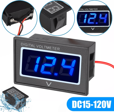 PRiME Waterproof Golf Cart Blue LED Battery Meter Gauge For Yamaha Club Car Waterproof Golf Cart Blue LED Battery Meter Gauge For Yamaha Club Car