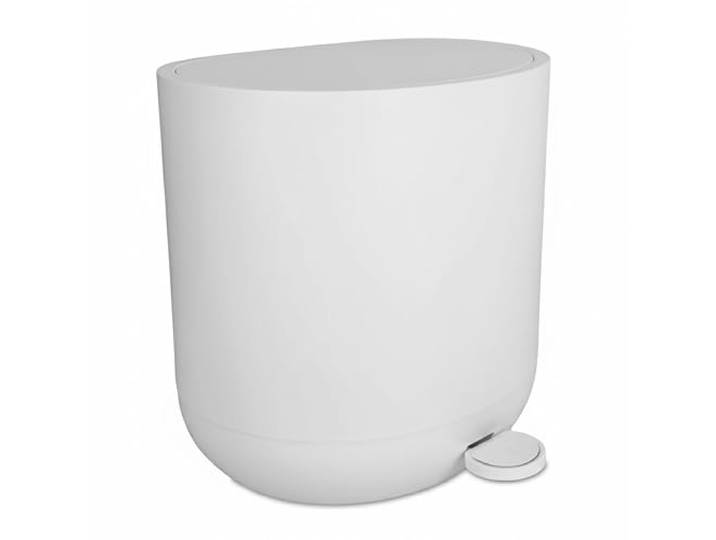 Relaxdays Poubelle\, 7 litres\, fermeture douce\, pédale\, seau intérieur amovible\, poubelle cosmétique\, blanc
