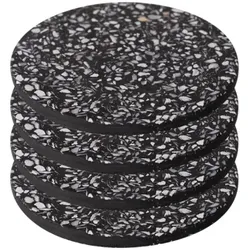 Lot de 4 Dessous de Glas - Helios Noir - Malakio