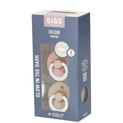 Bibs 2 Symmetric Glow Duo Blush/Vanilla 2st St Schnuller