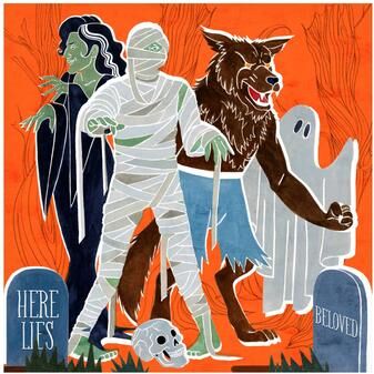 Trademark Fine Art Grace Popp 'Graveyard Gang II' Canvas Art