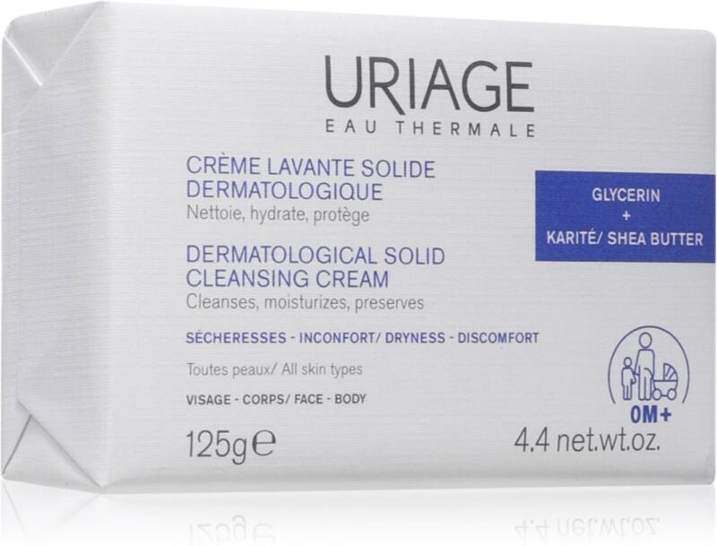 Uriage DERM-PHY Dermatological Solid Cleansing Cream gentle cream cleanser 125 g