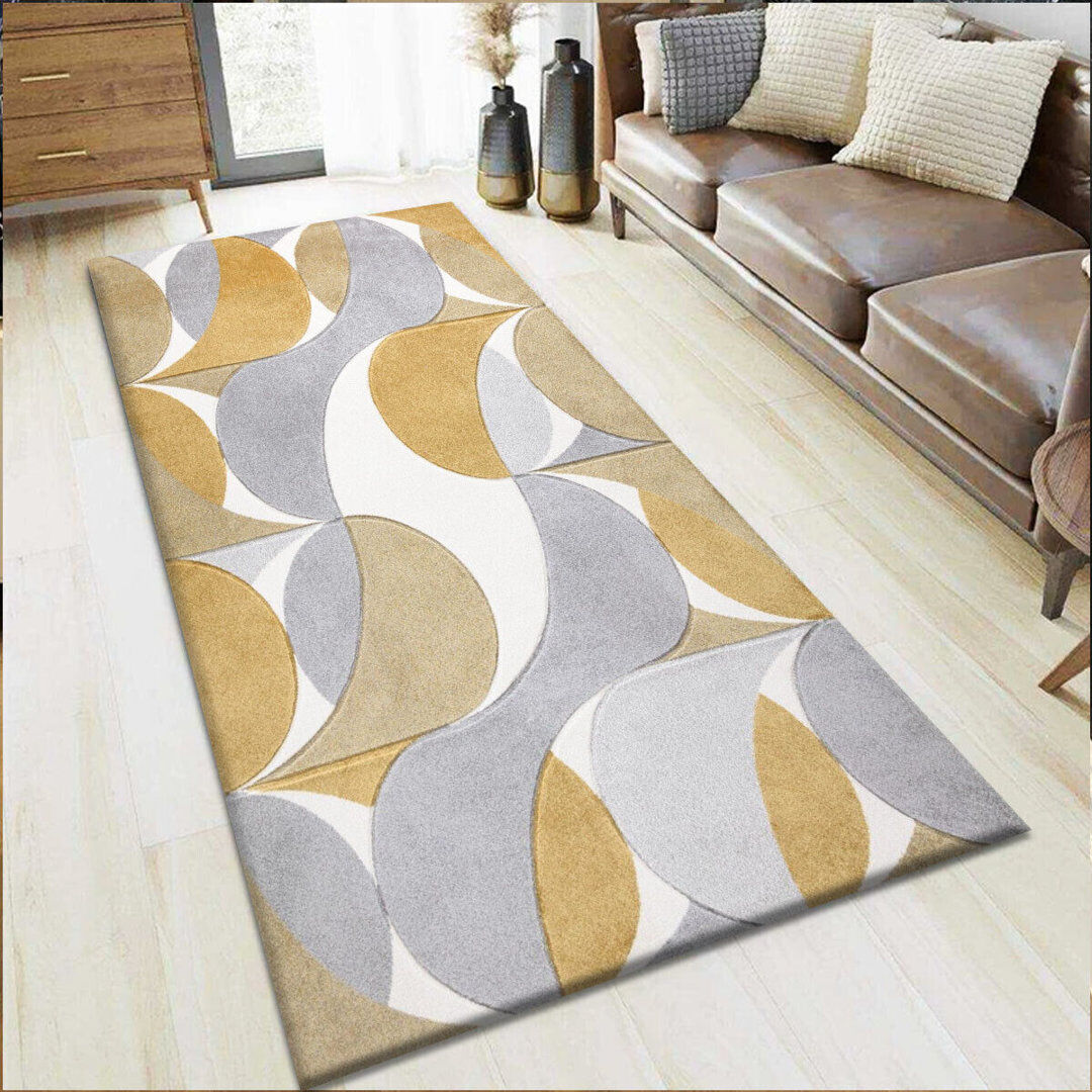 Ivy Bronx Akeema Abstract Area Rug Runner 60 x 220cm
