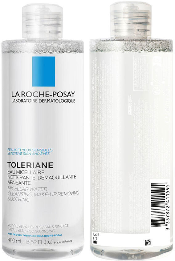 La Roche Posay Eau micellaire nettoyante TOLERIANE, démaquillant pour peaux et yeux sensibles 400 ml