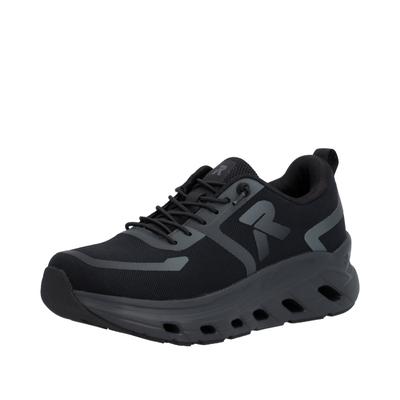 Slip-On Sneaker RIEKER, Damen, Gr. 40, Textil, schwarz, Schuhe, Schlupfschuh, Freizeitsneaker, Halbschuh mit softem Schaftrand