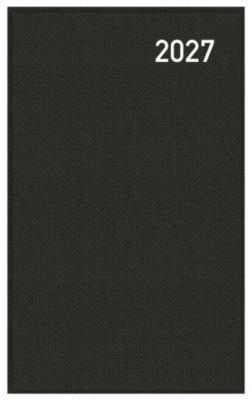 Korsch Taschenkalender Saturn Edition Natur 2027, austauschbares Adressheft, Kalendarium für D/GB/F/I, L 153 x B 87 mm, Karton, schwarz