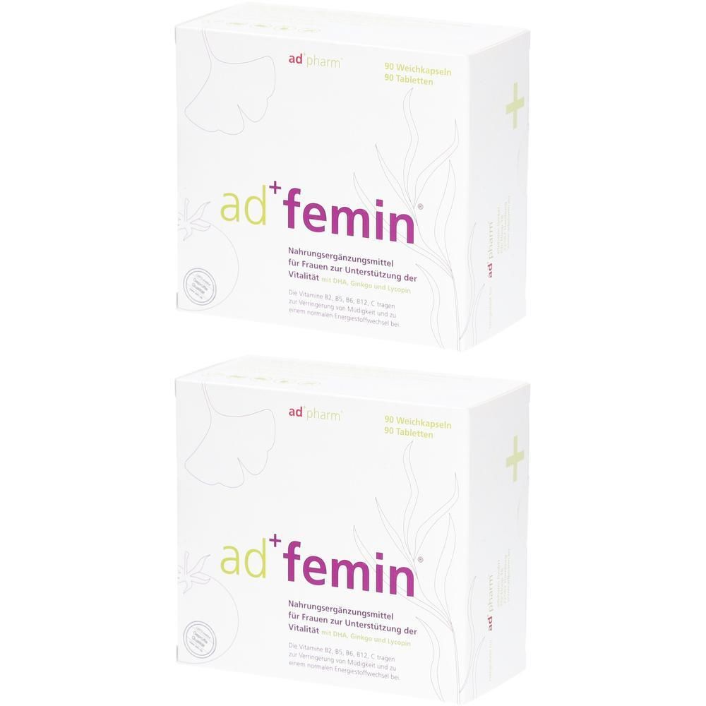 Adfemin Quartalspackung 90 Weichkaps.+90 Tabl. x2 2x1 St Kombipackung