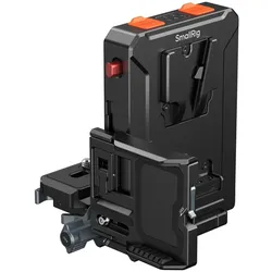SmallRig 5899 Intelligent Power Management V-Mount Battery Adapter Plate, Video Zubehör, Orange, Schwarz