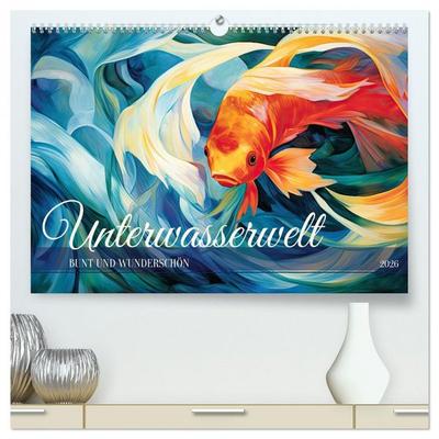 Unterwasserwelt, bunt und wunderschön (hochwertiger Premium Wandkalender 2026 DIN A2 quer), Kunstdruck in Hochglanz