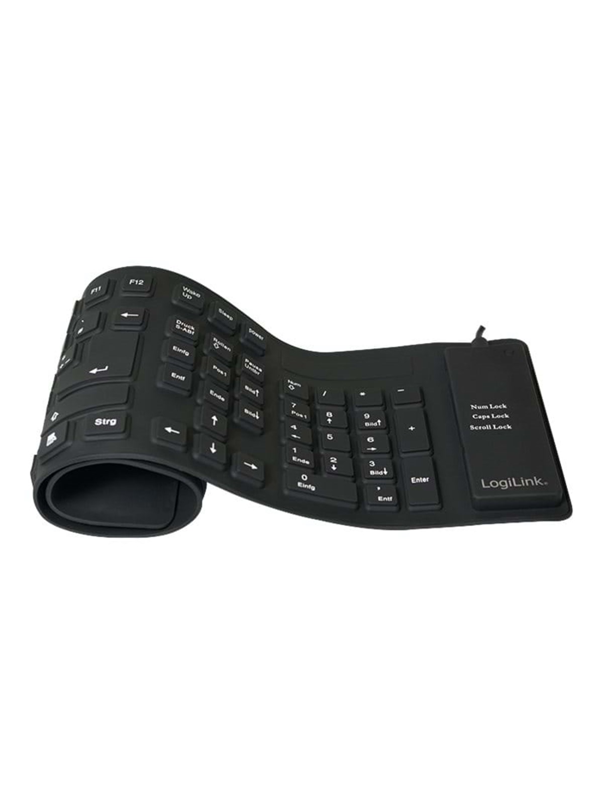 LogiLink Flexible Waterproof - Tastatur - Schwarz