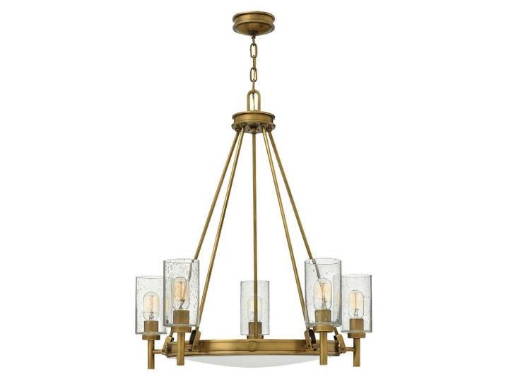 Elstead Lighting Kronleuchter, Messingfarben, Metall, Glas, 68.5x93.2 cm, RoHS, Lampen & Leuchten, Innenbeleuchtung, Kronleuchter