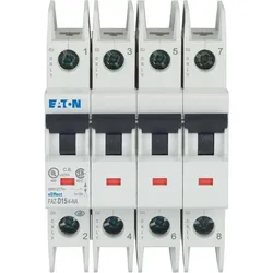 Eaton 190836 Leitungsschutzschalter, 15 A, 4p, Charakteristik: D, NA FAZ-D15/4-NA