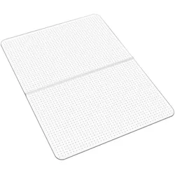 VEVOR Stuhlmatte Bodenschutzmatte (1225 x 915 mm) Bürostuhlmatte rutschfester klarer Stuhlteppich aus PVC mit Noppen, sanftes Gleiten unter dem Schreibtischteppich für Heimbüro (rechteckig)