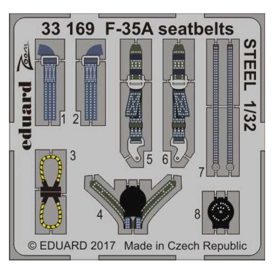 Eduard F-35A seatbelts STEEL for Italeri (33169)