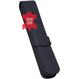 Online Stifteetui 90758 schwarz, für 1 Stift, Stecketui mit Lasche, aus Echt Leder