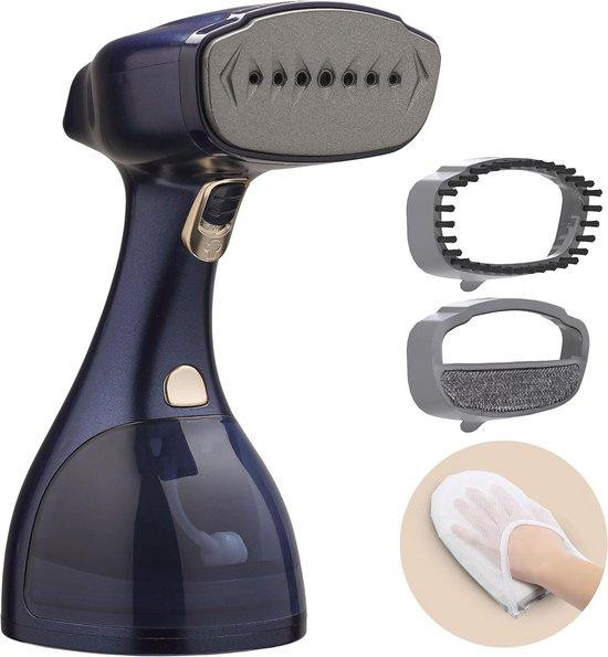 Leben Lang Stoomstrijkijzer en Handstomer in Blauw met 300 ml Waterreservoir