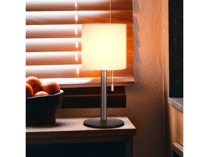 FH Lighting LED-Akku-Tischleuchte Lesina mit Zugschalter Lesina, dimmbar, schwarz, für Wohn- / Esszimmer, Metall, Modern