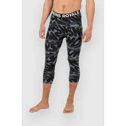 Mons Royale Merino Cascade Flex 3/4 Legging Funktionshose signal lost goblin blue Gr. XL