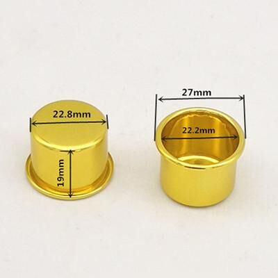 Inspire Daily Merch Candlestick Holders With Drip Protectors, Ideal For Dining, Weddings, Valentine's Day, Home Decor gold 22.2mm
